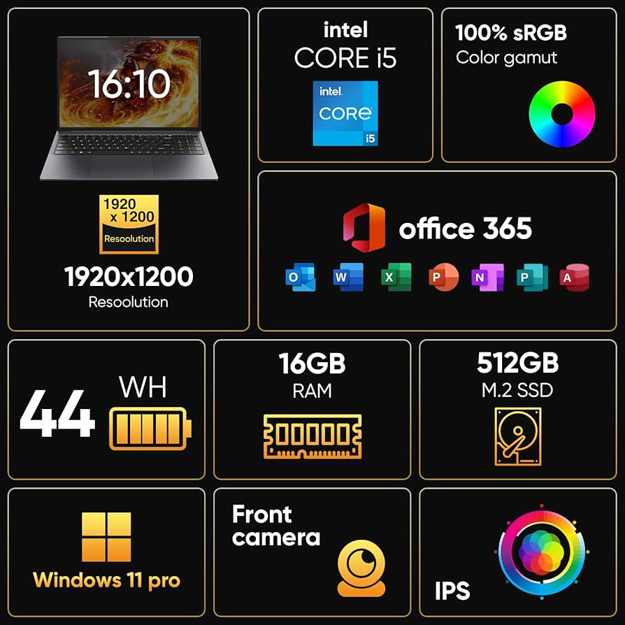 Eyy ノートPC Office2024 16型i5/16GB/512GB US Amazon.com: EYY 16